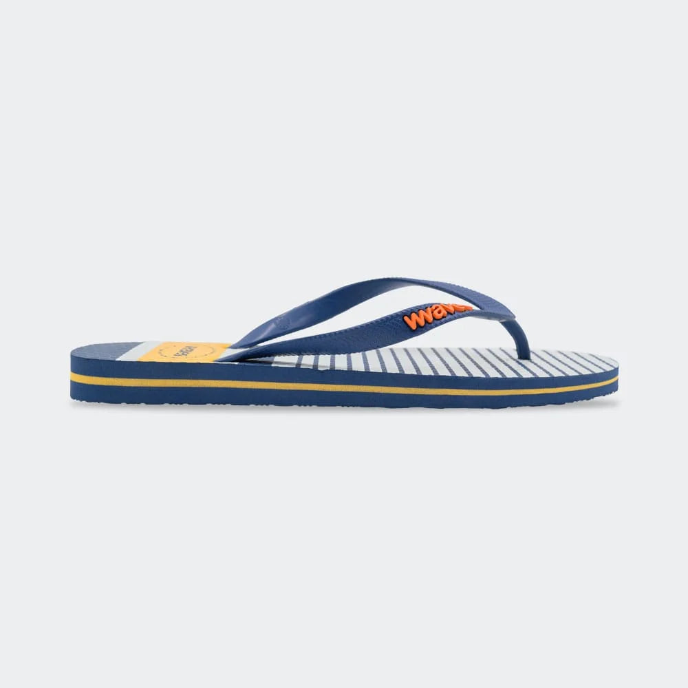 WAVES FLIP FLOP WEDGE - NAVY,WHITE