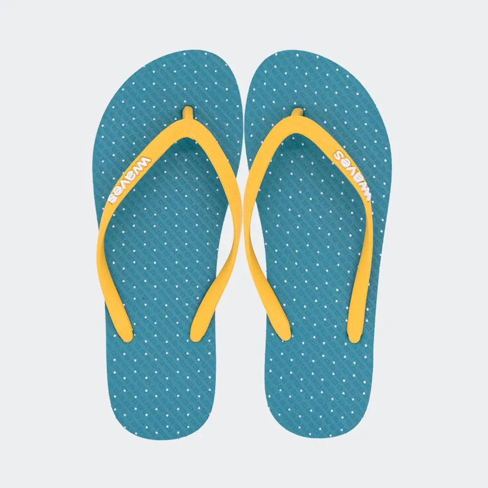 WAVES FLIP FLOP WED-GREEN, GOLD