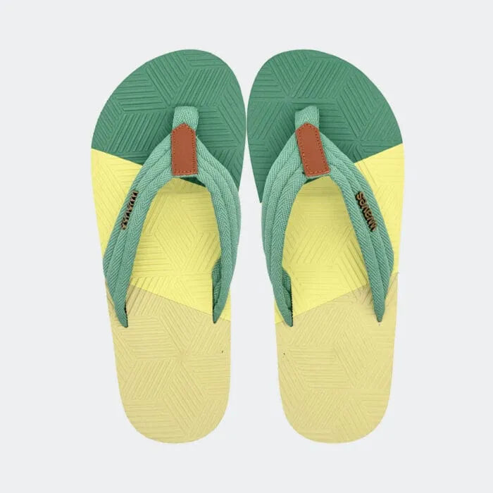 WAVES FLIP FLOP-GREEN,YELLOW