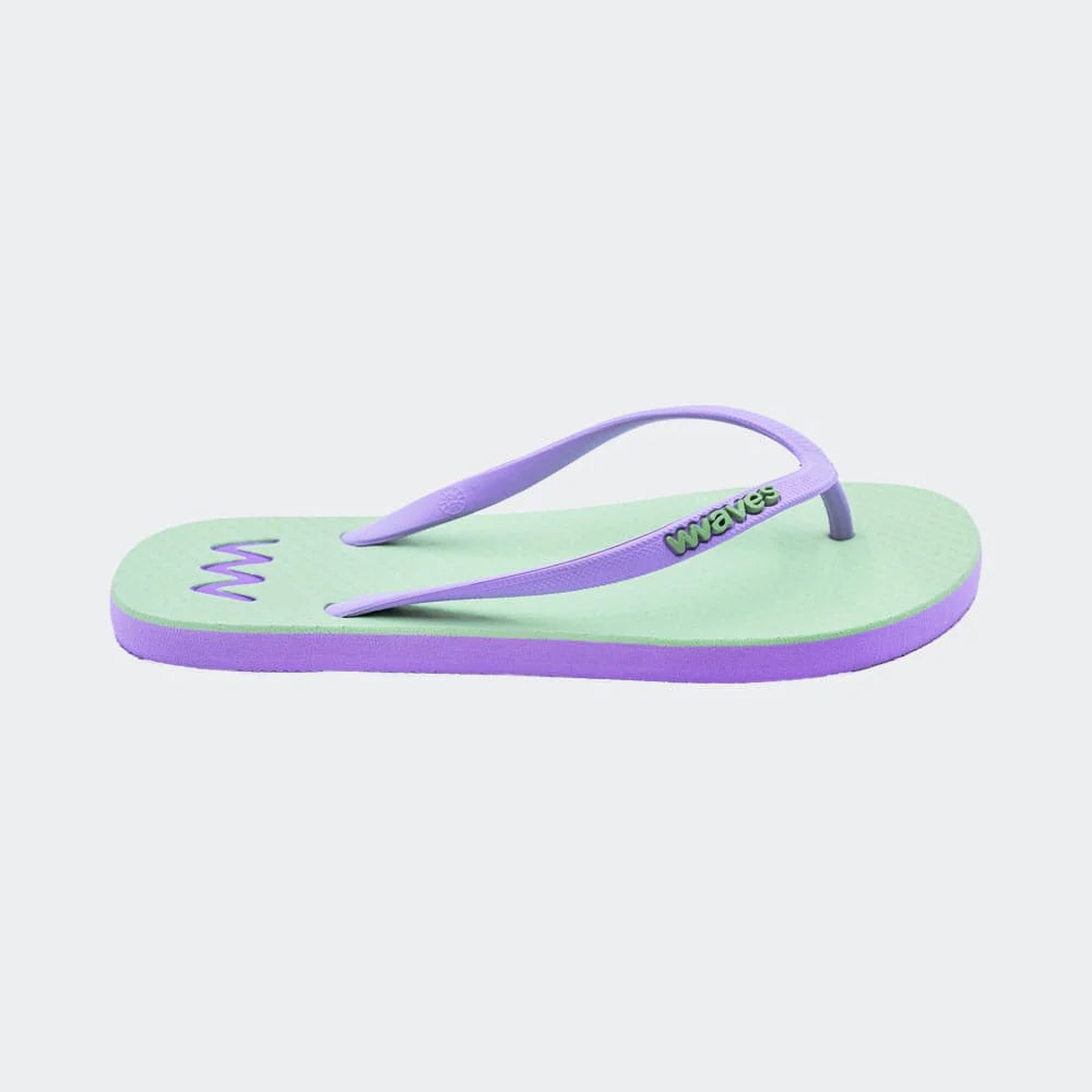 WAVES FLIP FLOP- LIGHT GREEN, LIGHT PURPLE