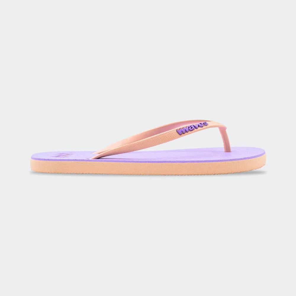 WAVES FLIP FLOP-CREAM, LIGHT PURPLE