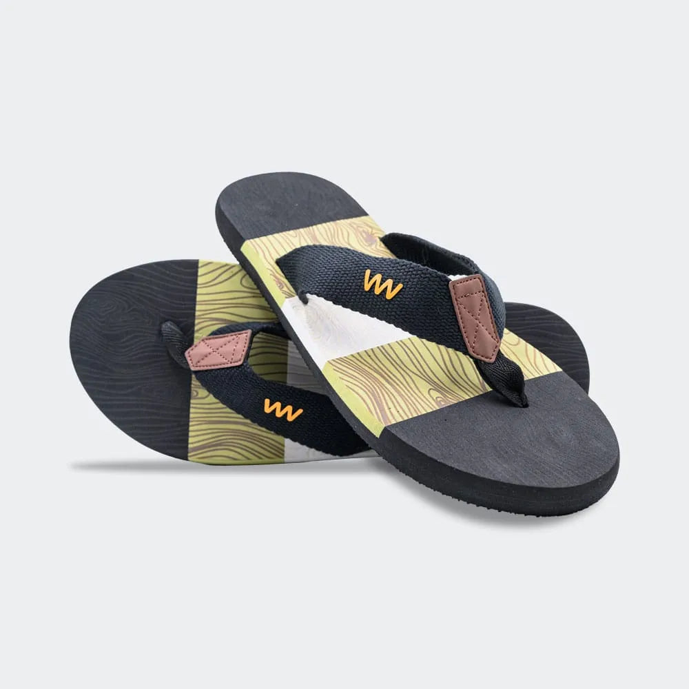 WAVES FLIP FLOP-WHITE BLACK