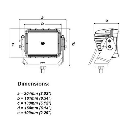 MARINE AS3 WORK LAMP SPREAD 24V