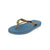 WAVES FLIP FLOP WEDGE -BLUE BROWN