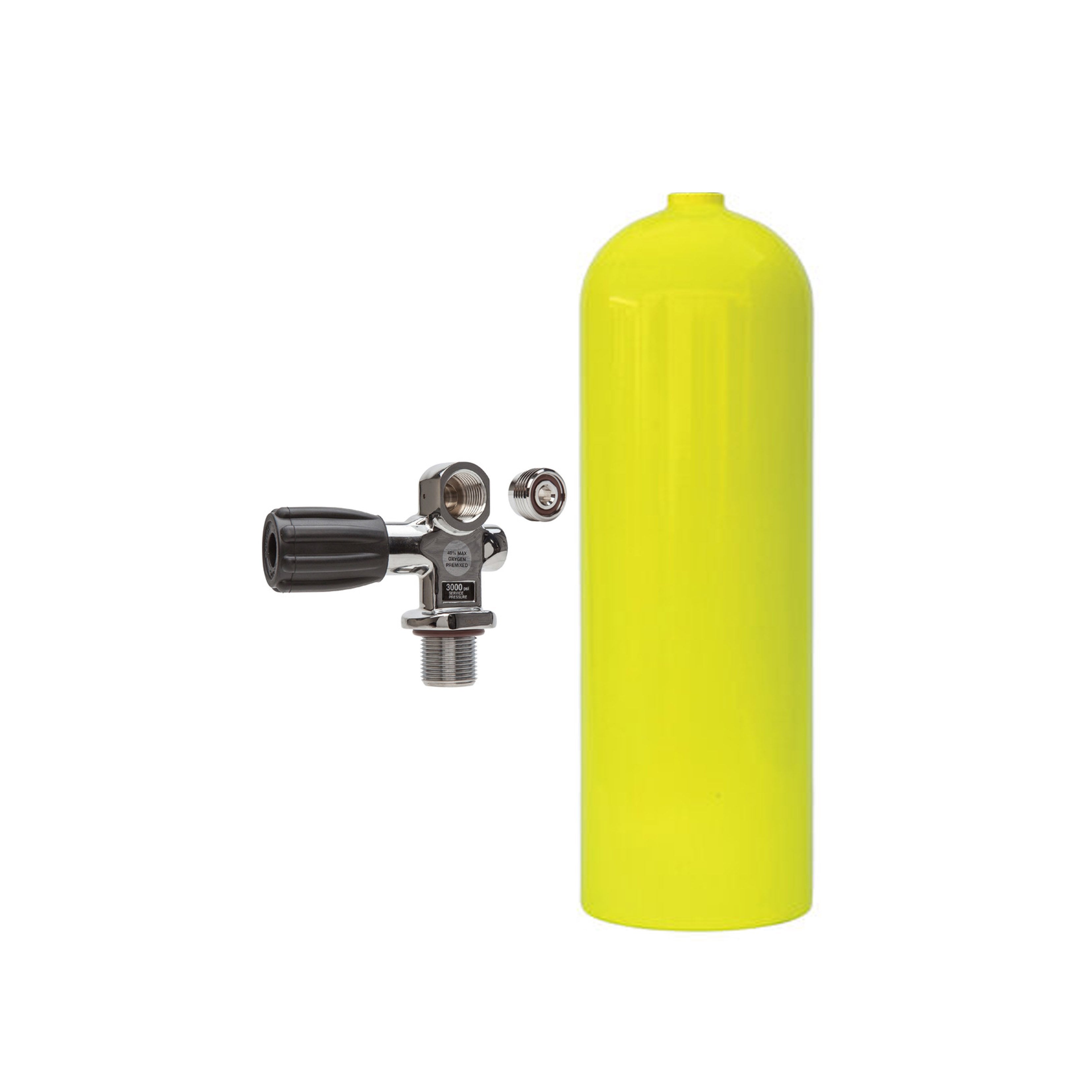 50 CU FT ALUMINIUM CYLINDER (YELLOW) WITH VA200-30N VALVE