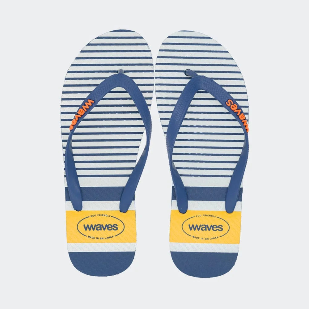 WAVES FLIP FLOP WEDGE - NAVY,WHITE