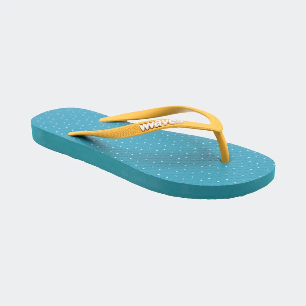 WAVES FLIP FLOP WED-GREEN, GOLD