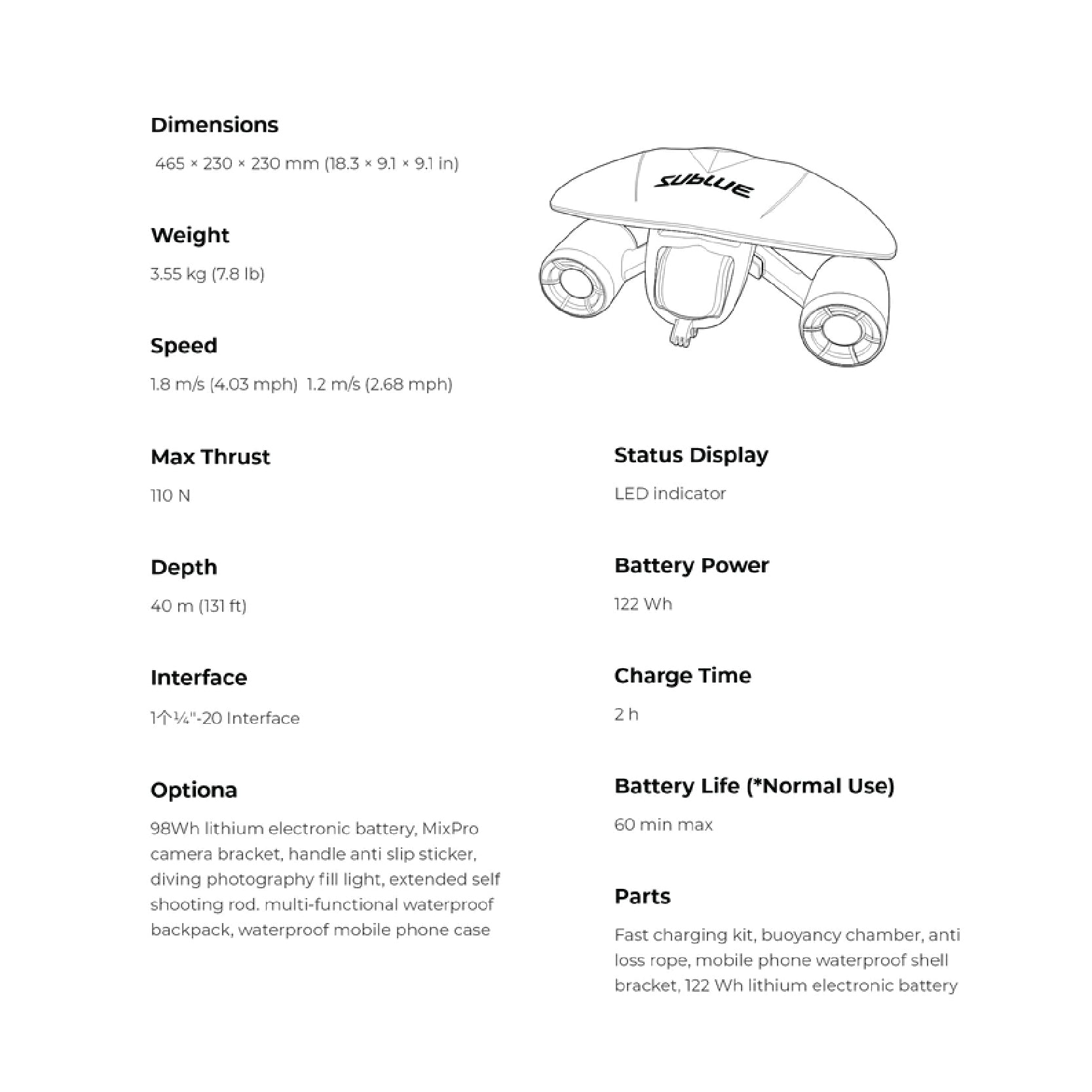 UNDERWATER SCOOTER MIX PRO 112