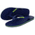 WAVES FLIP FLOP WED-NAVY LIME GREEN
