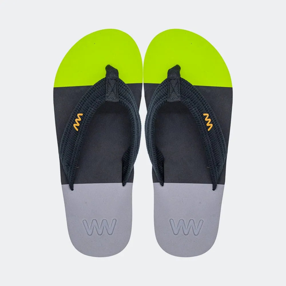 WAVES FLIP FLOP LIME,BLACK, ASH