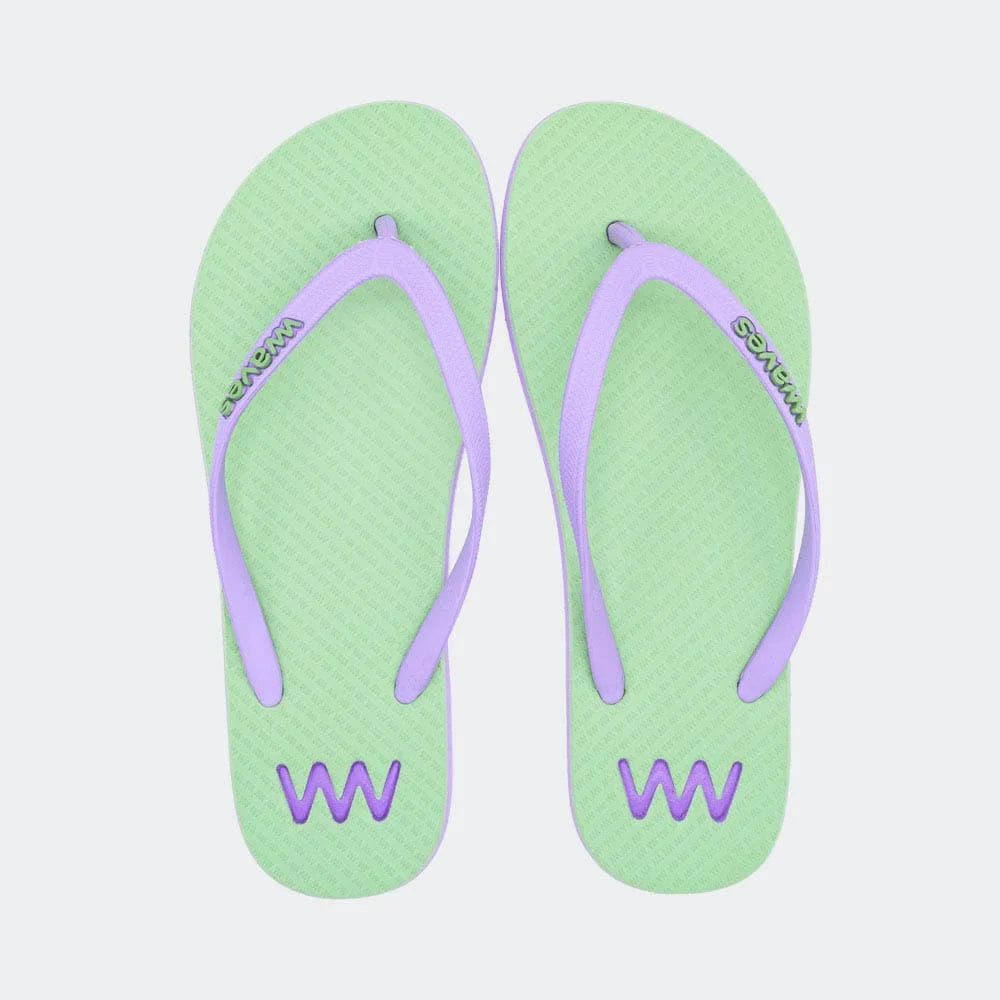 WAVES FLIP FLOP- LIGHT GREEN, LIGHT PURPLE