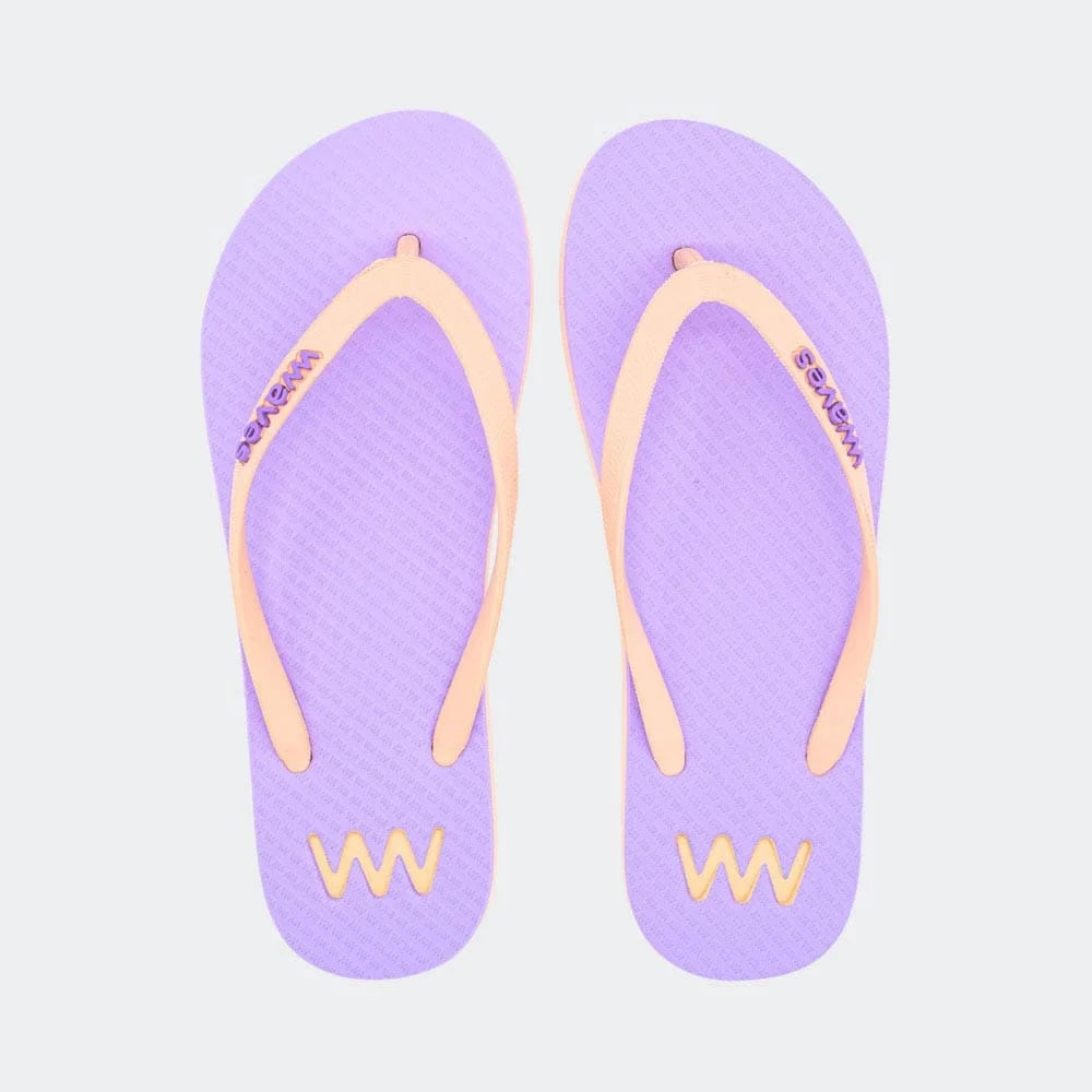 WAVES FLIP FLOP-CREAM, LIGHT PURPLE