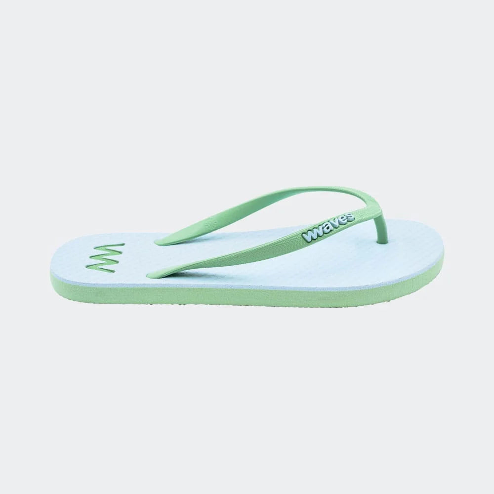 WAVES FLIP FLOP-PASTEL TURQUOISE GREEN