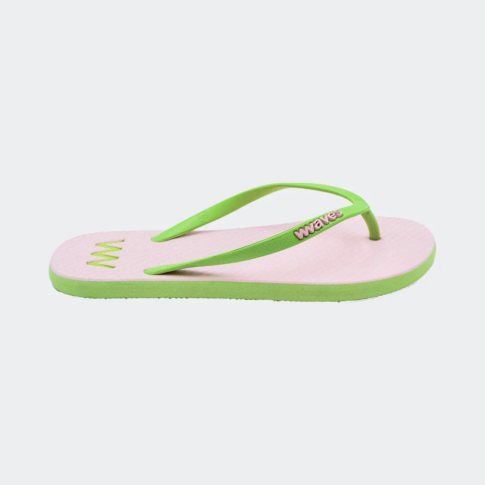 WAVES FLIP FLOP-PINK, SPA GREEN