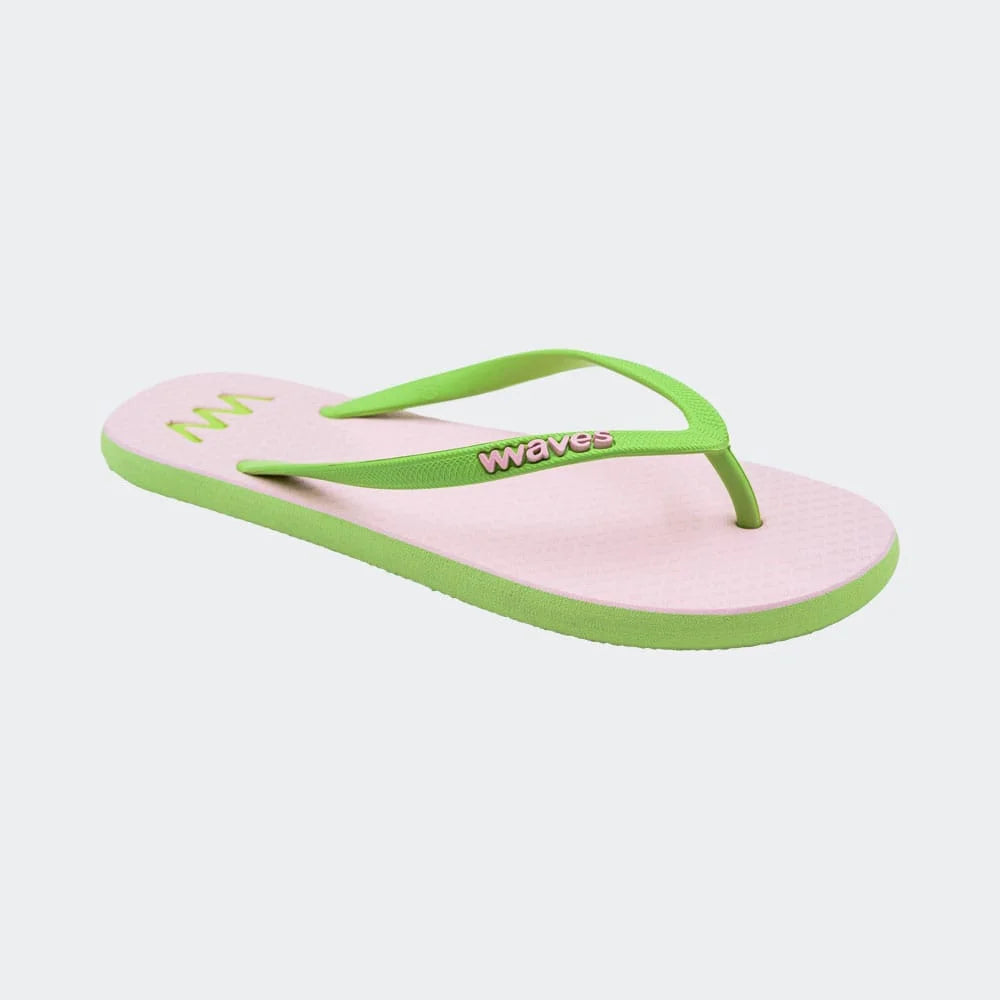 WAVES FLIP FLOP-PINK, SPA GREEN