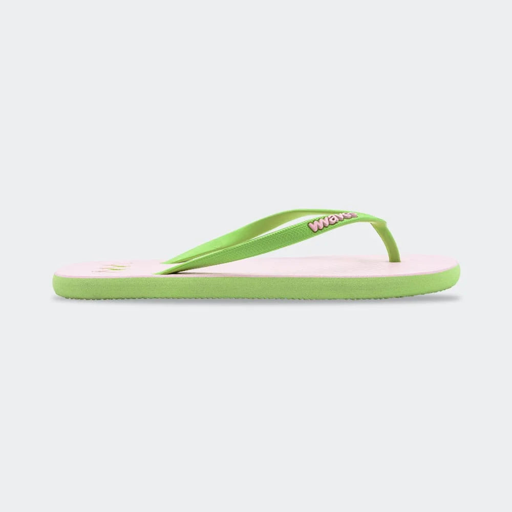 WAVES FLIP FLOP-PINK, SPA GREEN