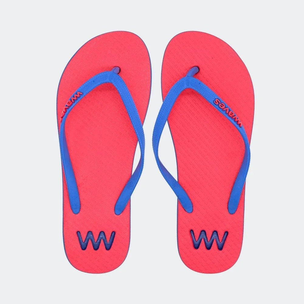 WAVES FLIP FLOP-HIGH RISK RED