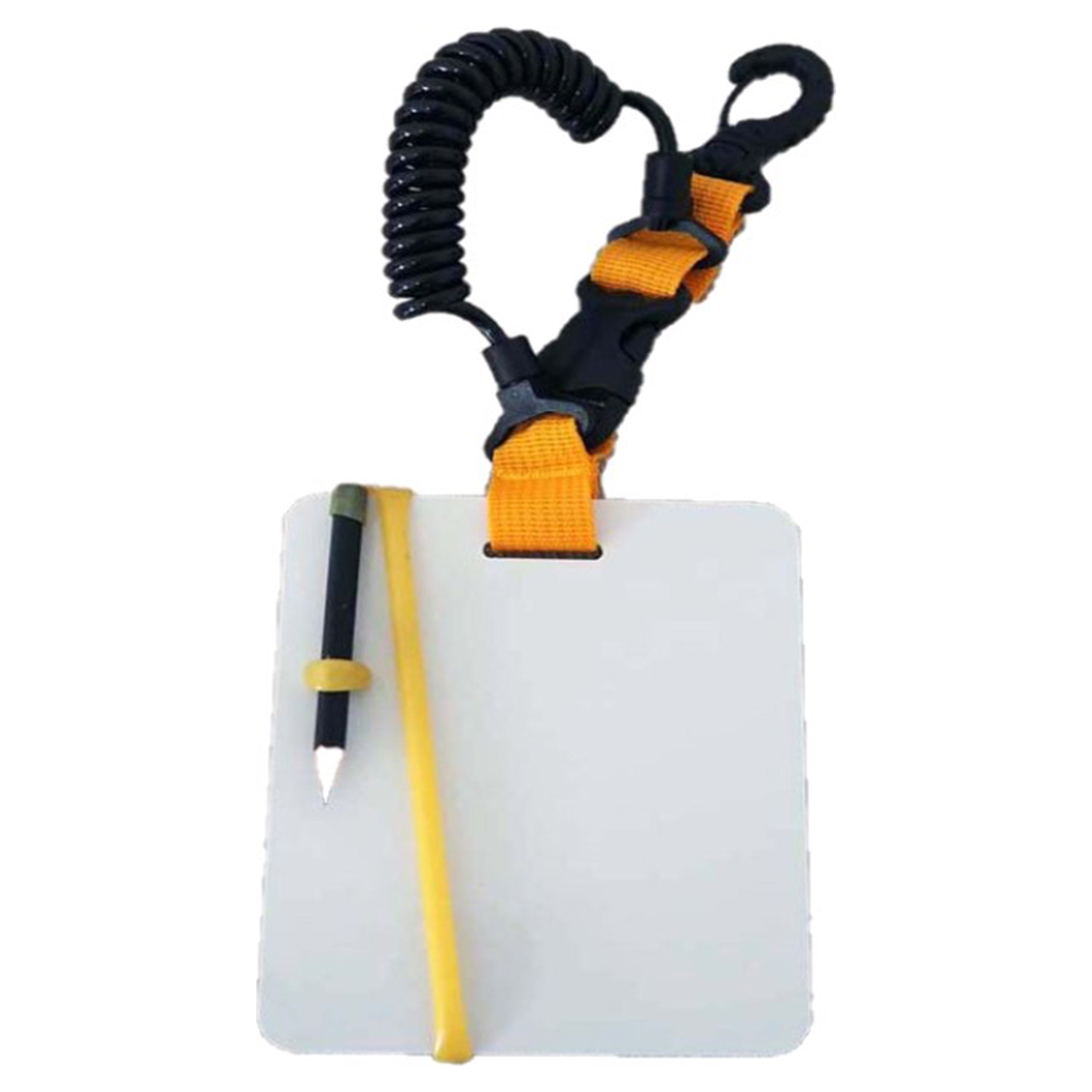 DIVING SLATE WITH SPRING LANYARD